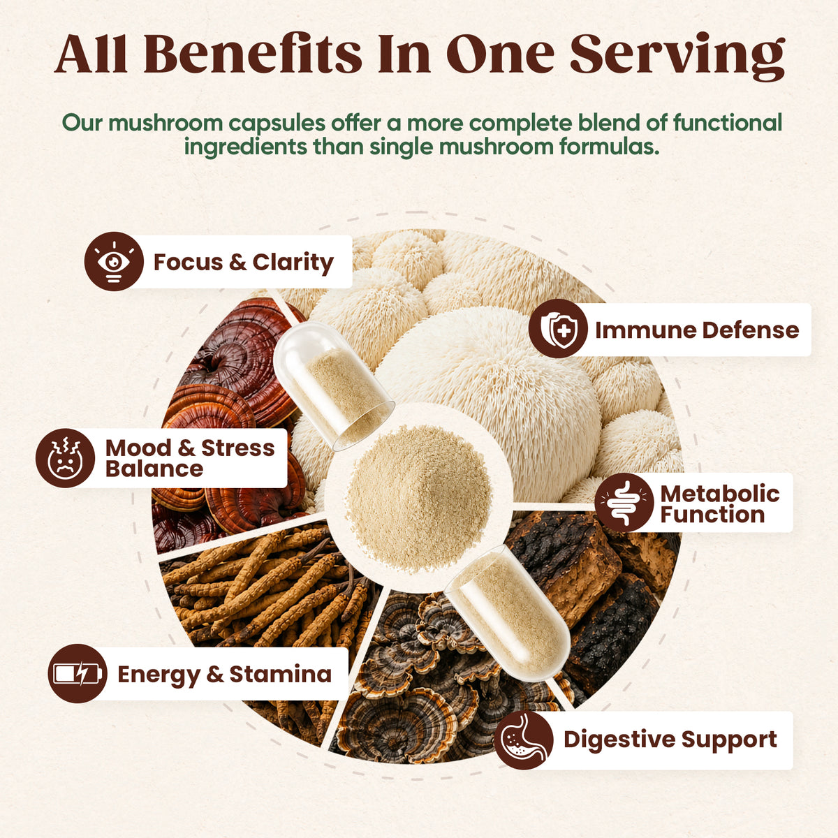 20-Mushroom Extract Capsules