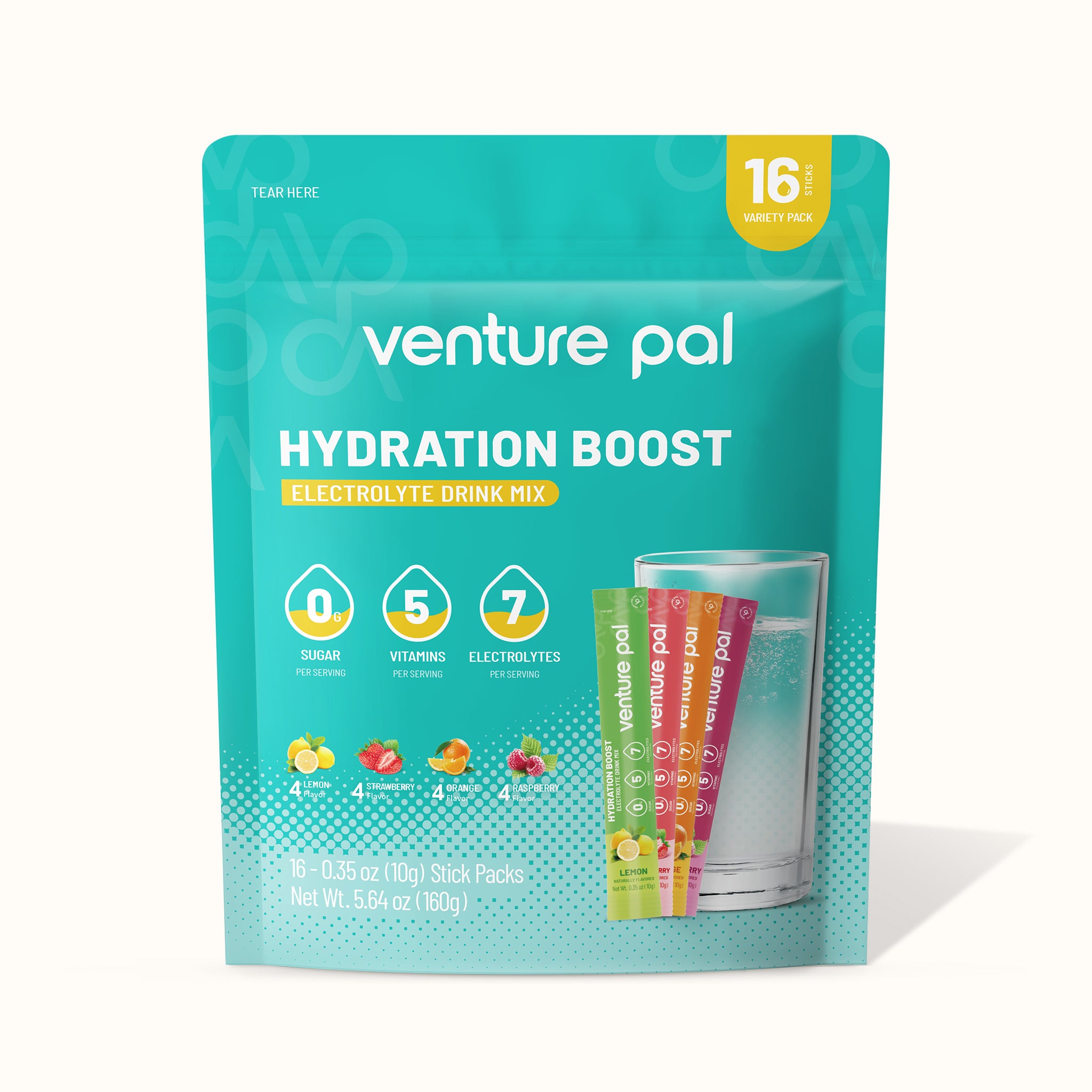 Sugar Free Electrolyte Powder Packets - Variety Pack - 16 Sticks