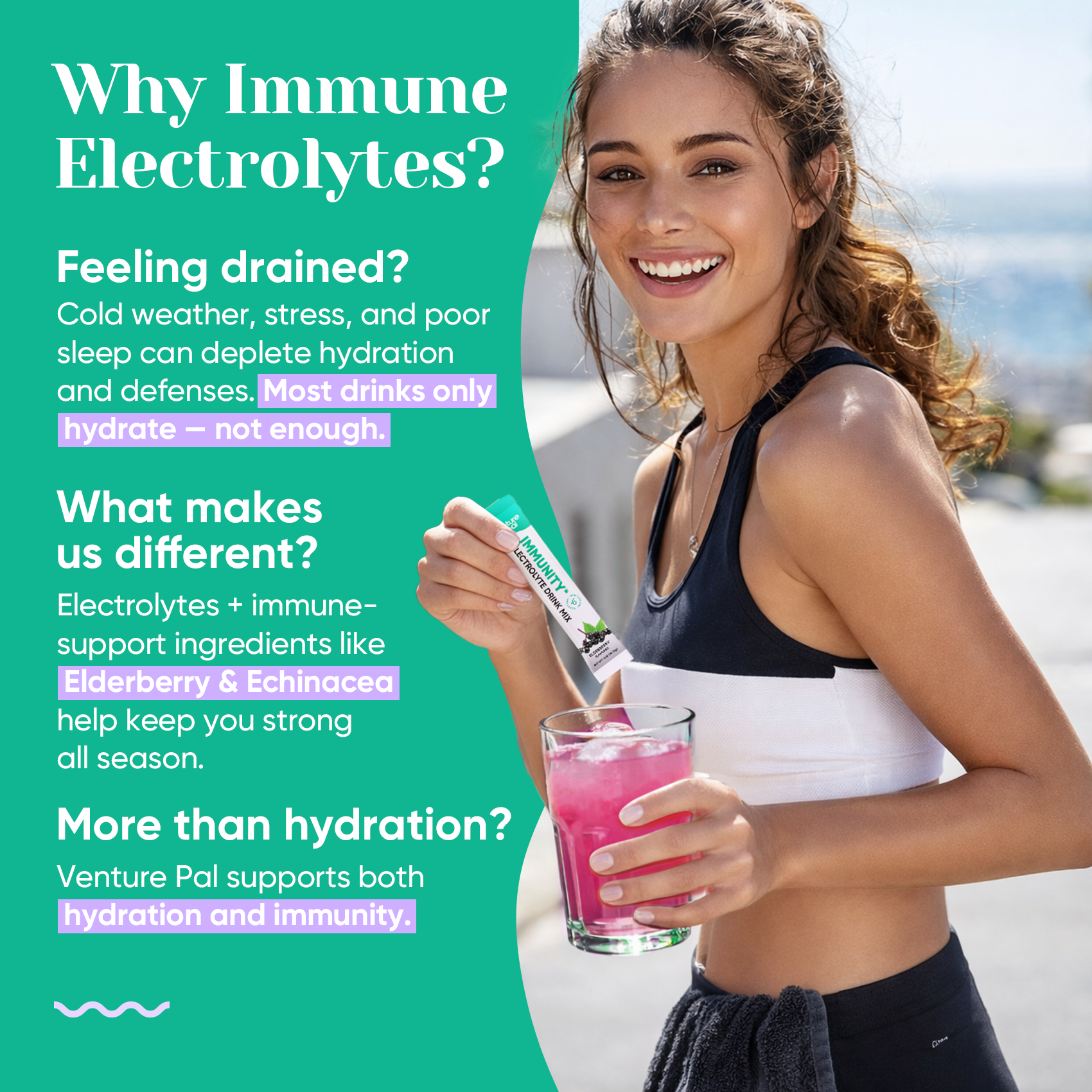 Immune Electrolyte Drink Mix - Elderberry