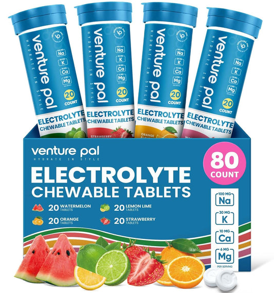 Venture Pal Sugar Free Chewable Fast-Melt Electrolyte Tablets - 80 Tablets