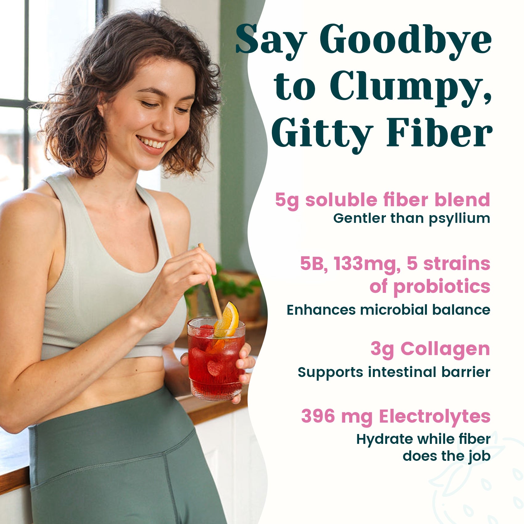 4-in-1 Fiber Supplement - Strawberry Lemonade