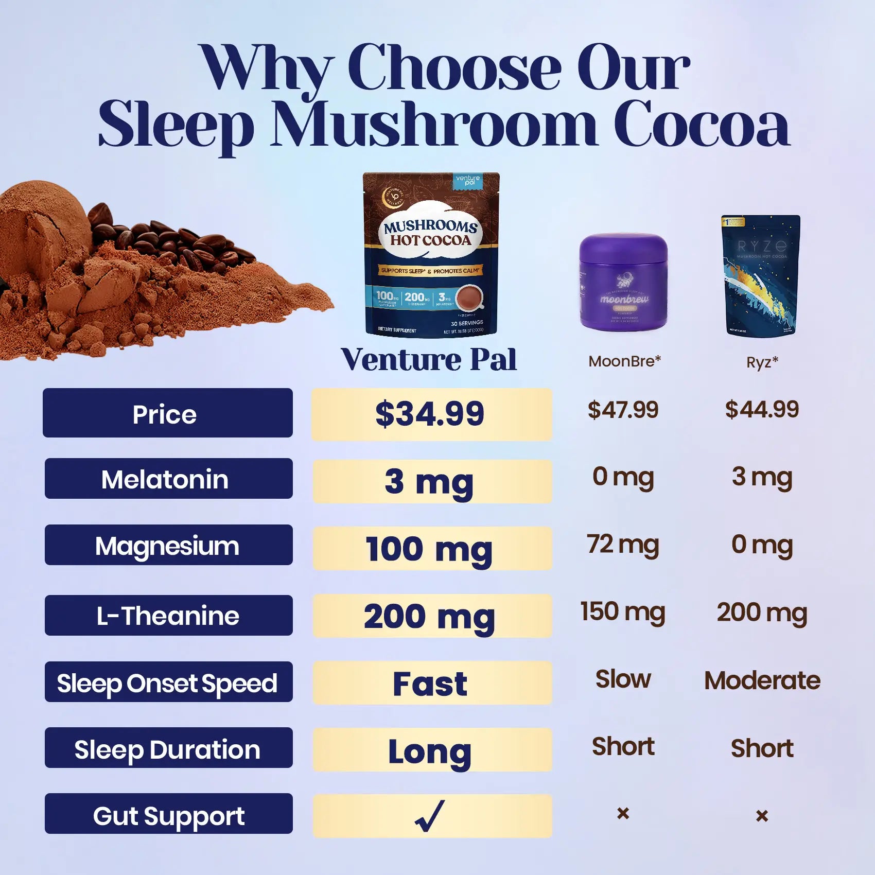 Mushroom Sleep Hot Cocoa - 30 servings