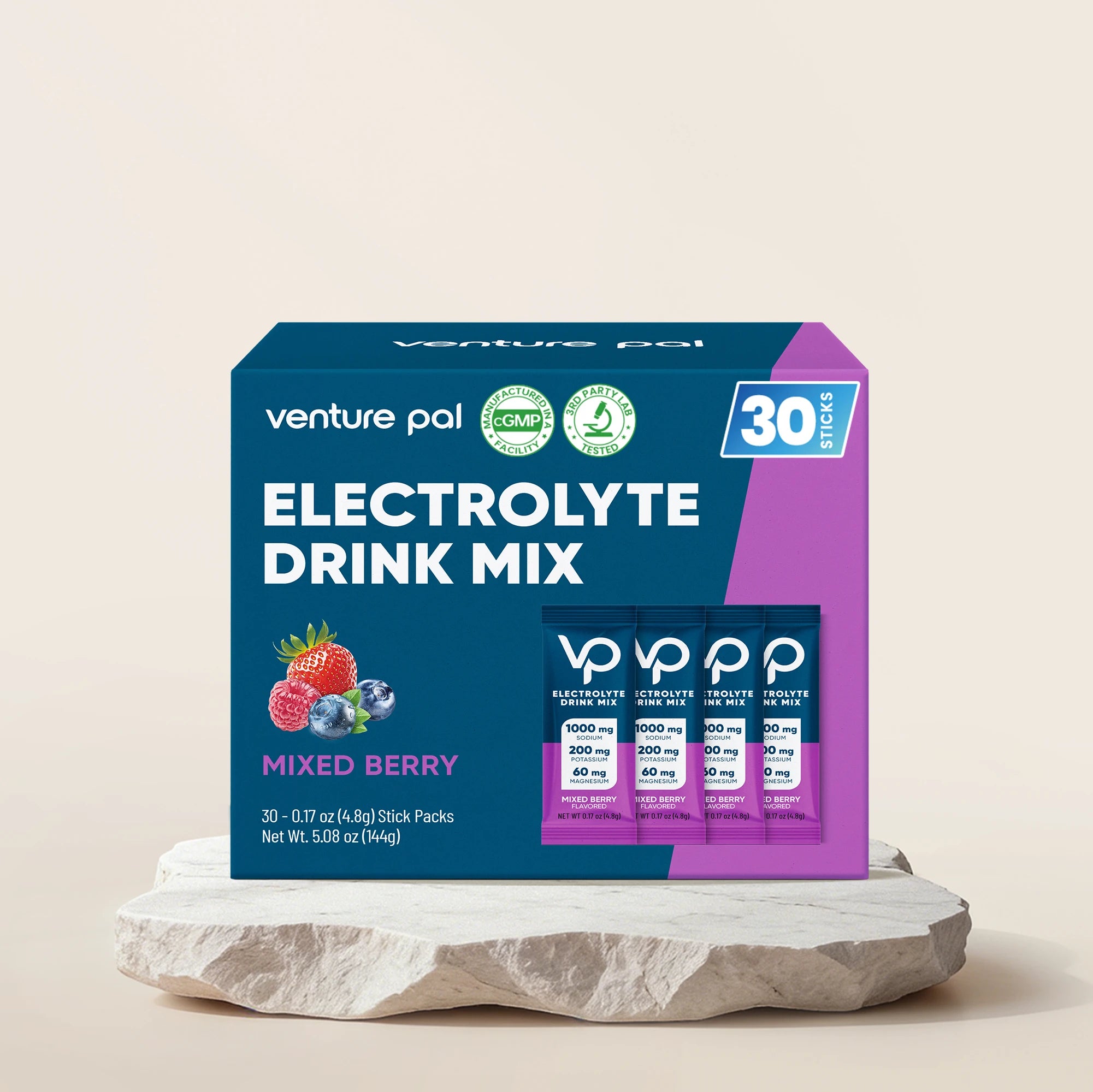 High Sodium Sugar-Free Electrolyte Powder Packets