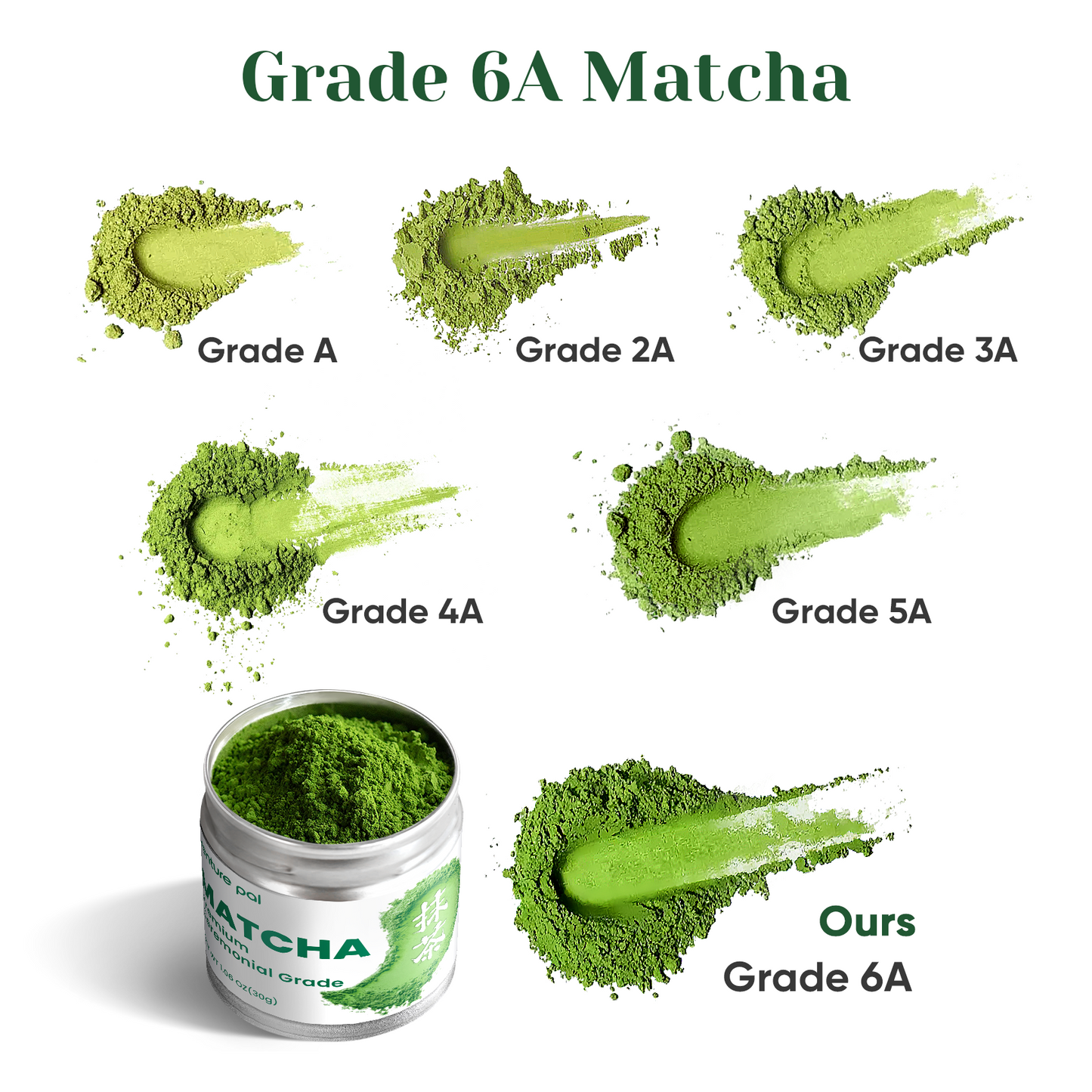 Venture Pal Ceremonial Grade Matcha Powder - 30g/1.06oz
