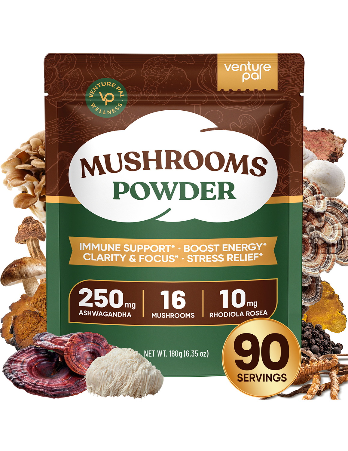 Venture Pal 16 Mushroom Powder-90 Servings