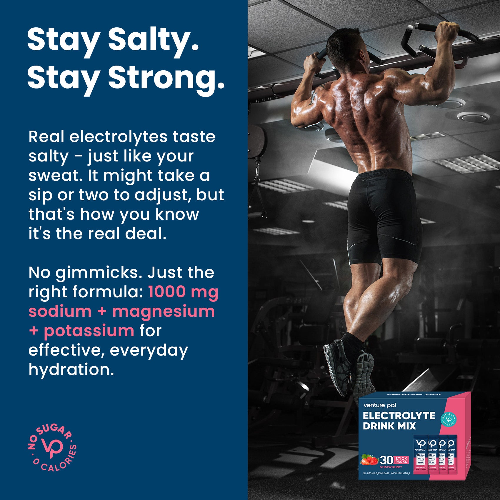 High Sodium Sugar-Free Electrolyte Powder Packets