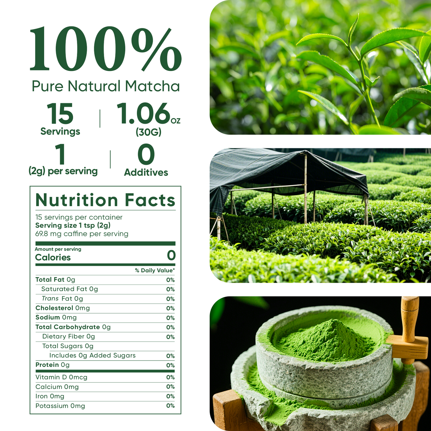 Venture Pal Ceremonial Grade Matcha Powder - 30g/1.06oz