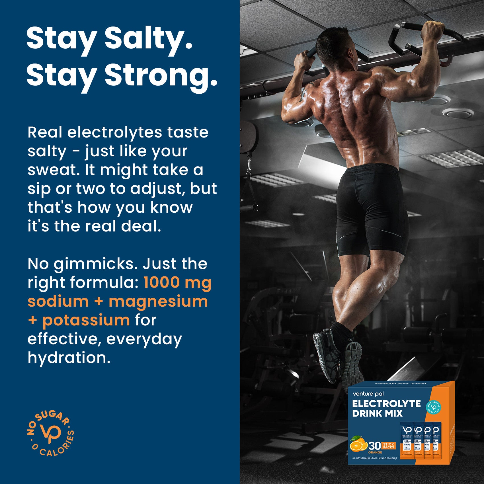 High Sodium Sugar-Free Electrolyte Powder Packets