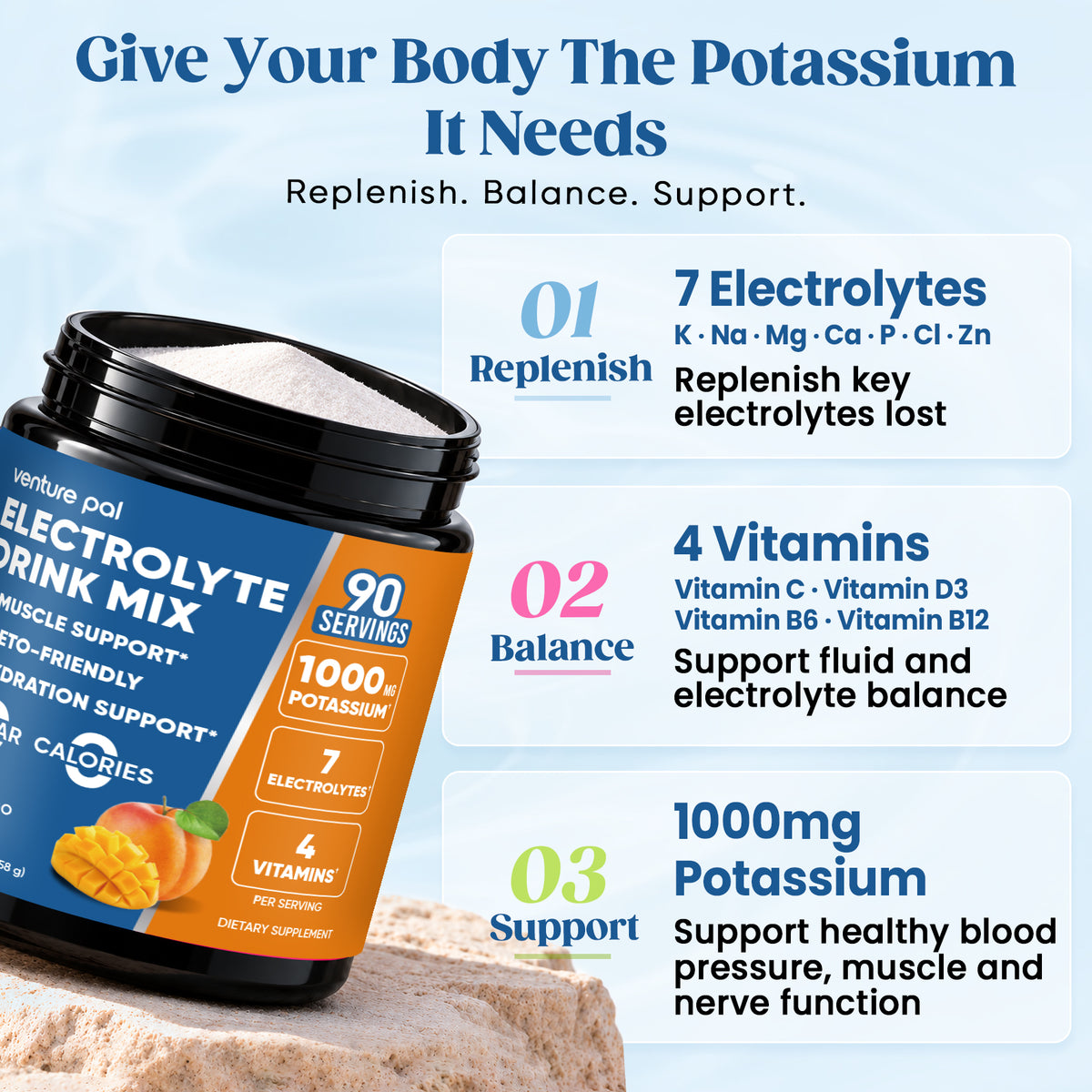 High Potassium Electrolyte Powder