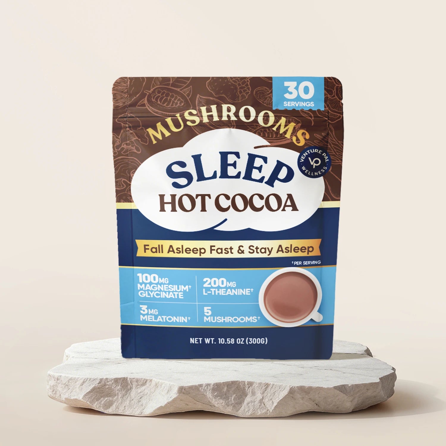 Venture Pal Mushroom Hot Cocoa | Mushroom Cocoa for Sleep