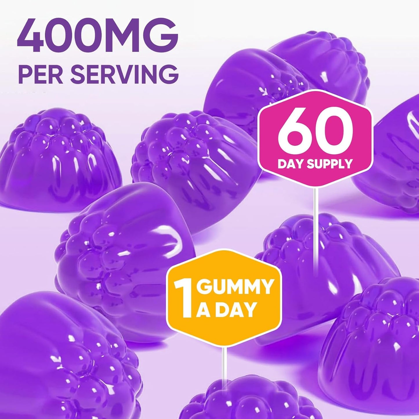 Venture Pal 60 Day Supply Magnesium Glycinate Gummies - Grape