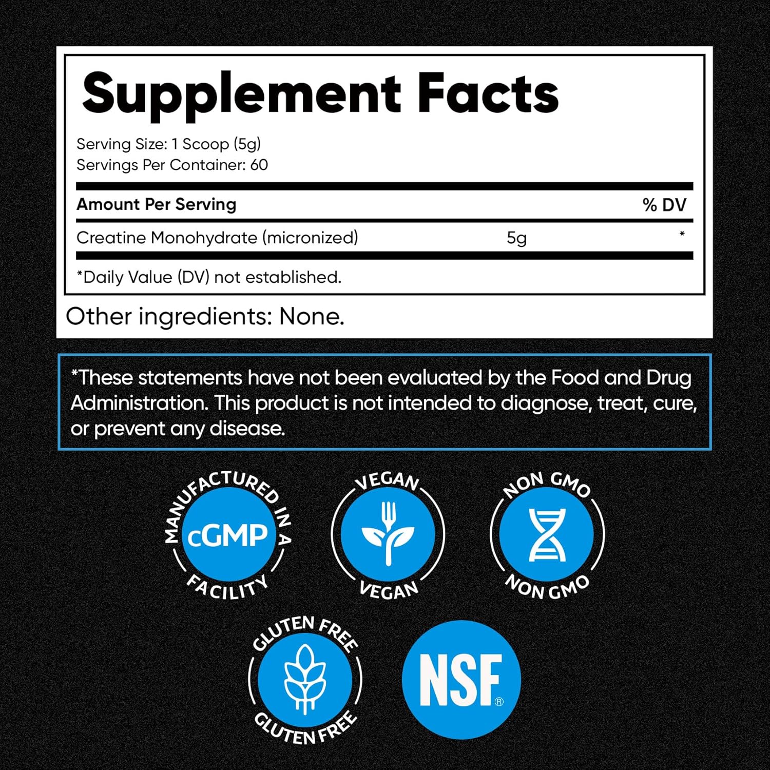 Venture Pal Micronized Creatine Monohydrate Powder – 60 Servings