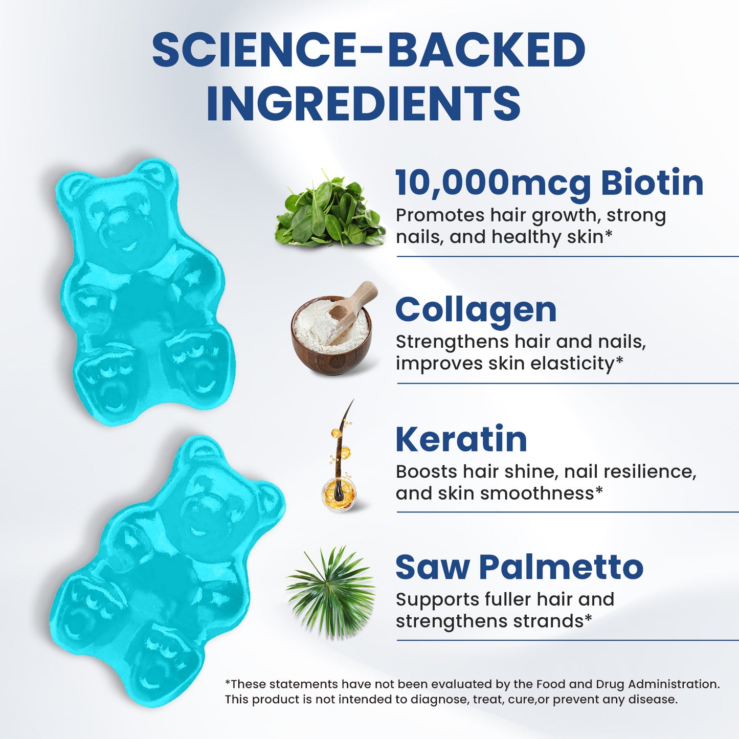 Venture Pal Biotin Gummies – Blueberry