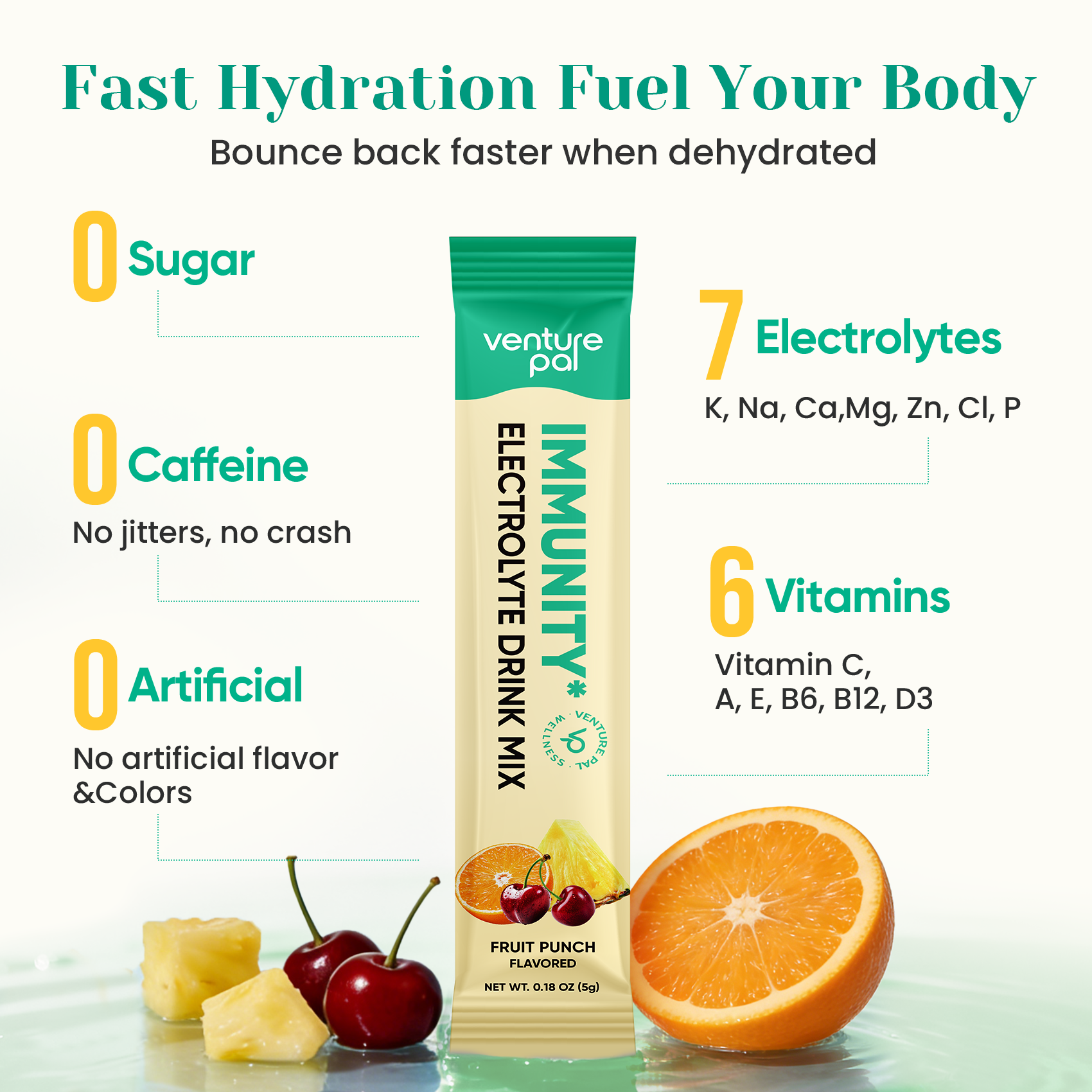 Immune Electrolyte Drink Mix -Fruit Punch