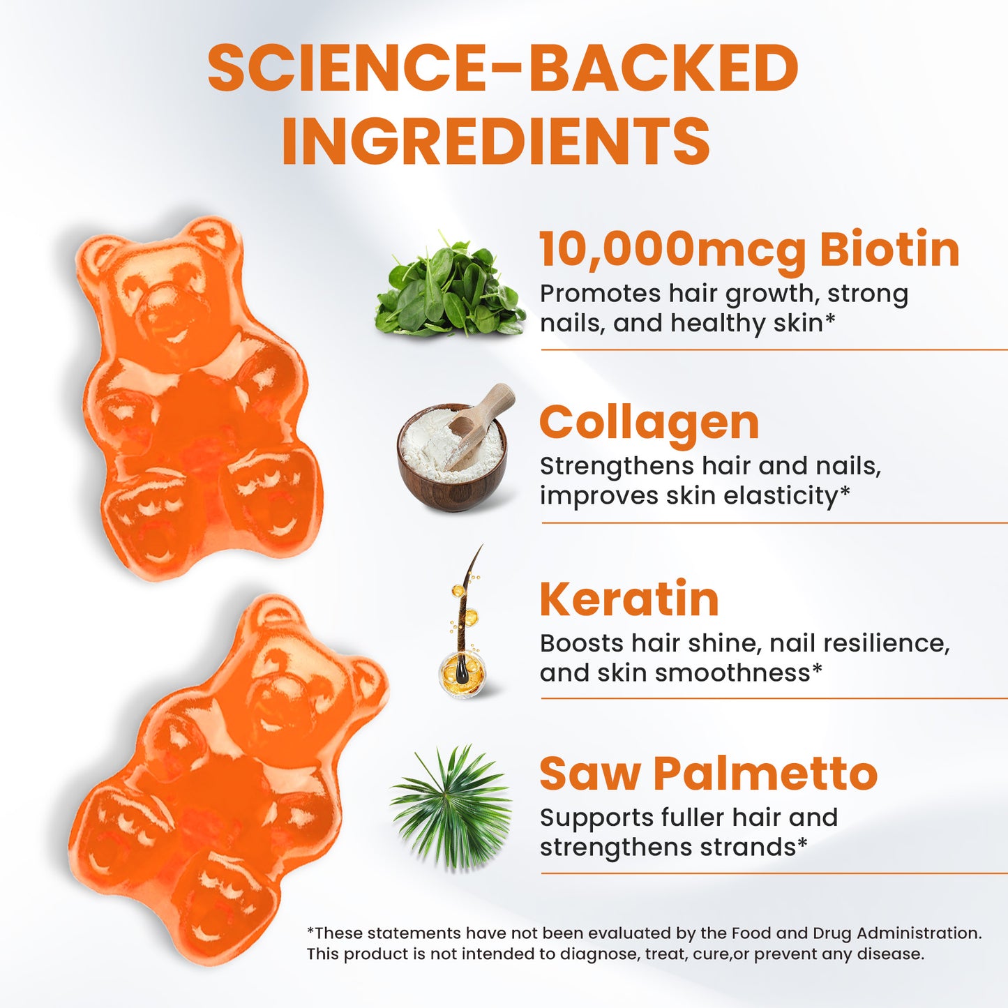 Venture Pal Biotin Gummies – Orange