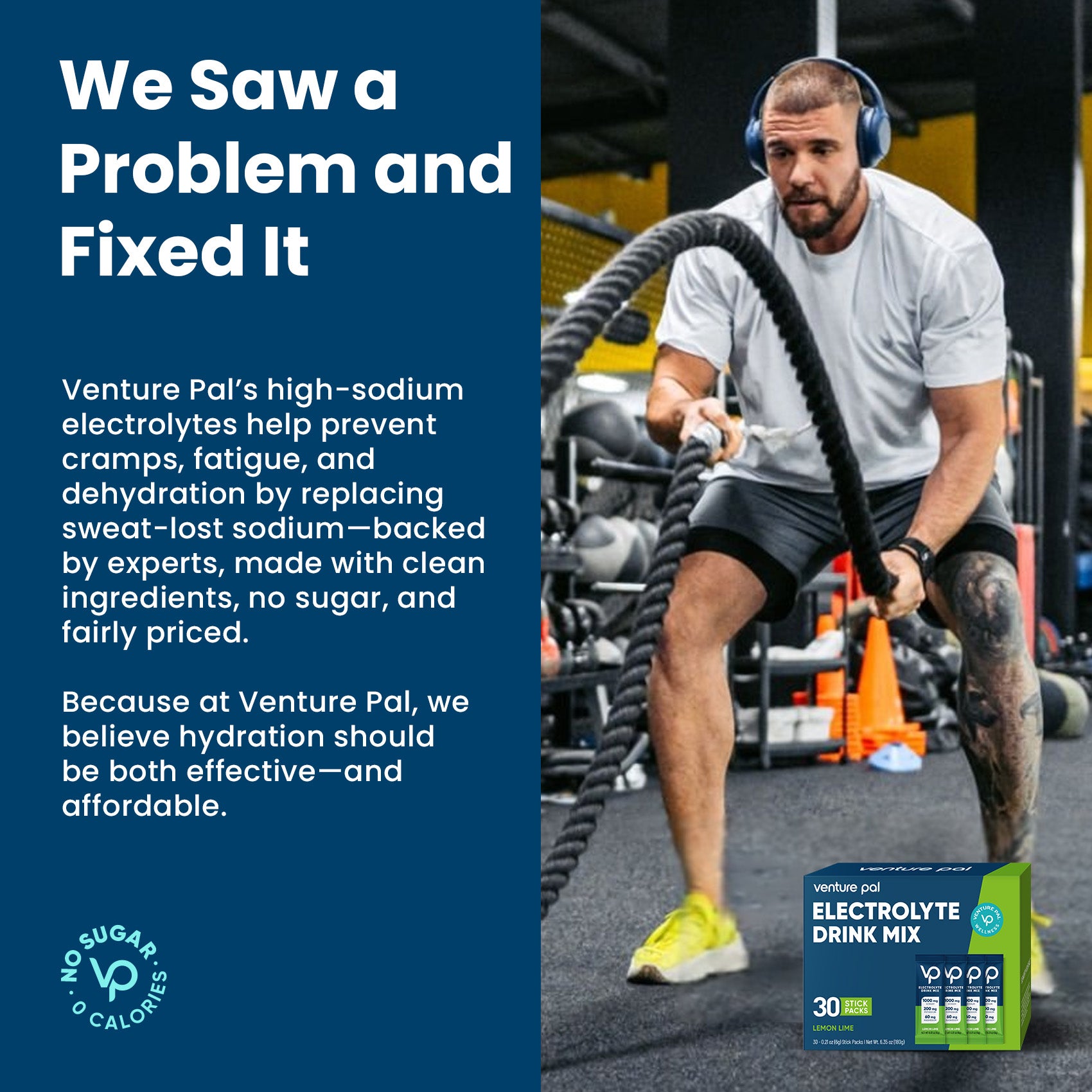 High Sodium Sugar Free Electrolytes Powder Packet - Lemon Lime Salt - 30 Sticks