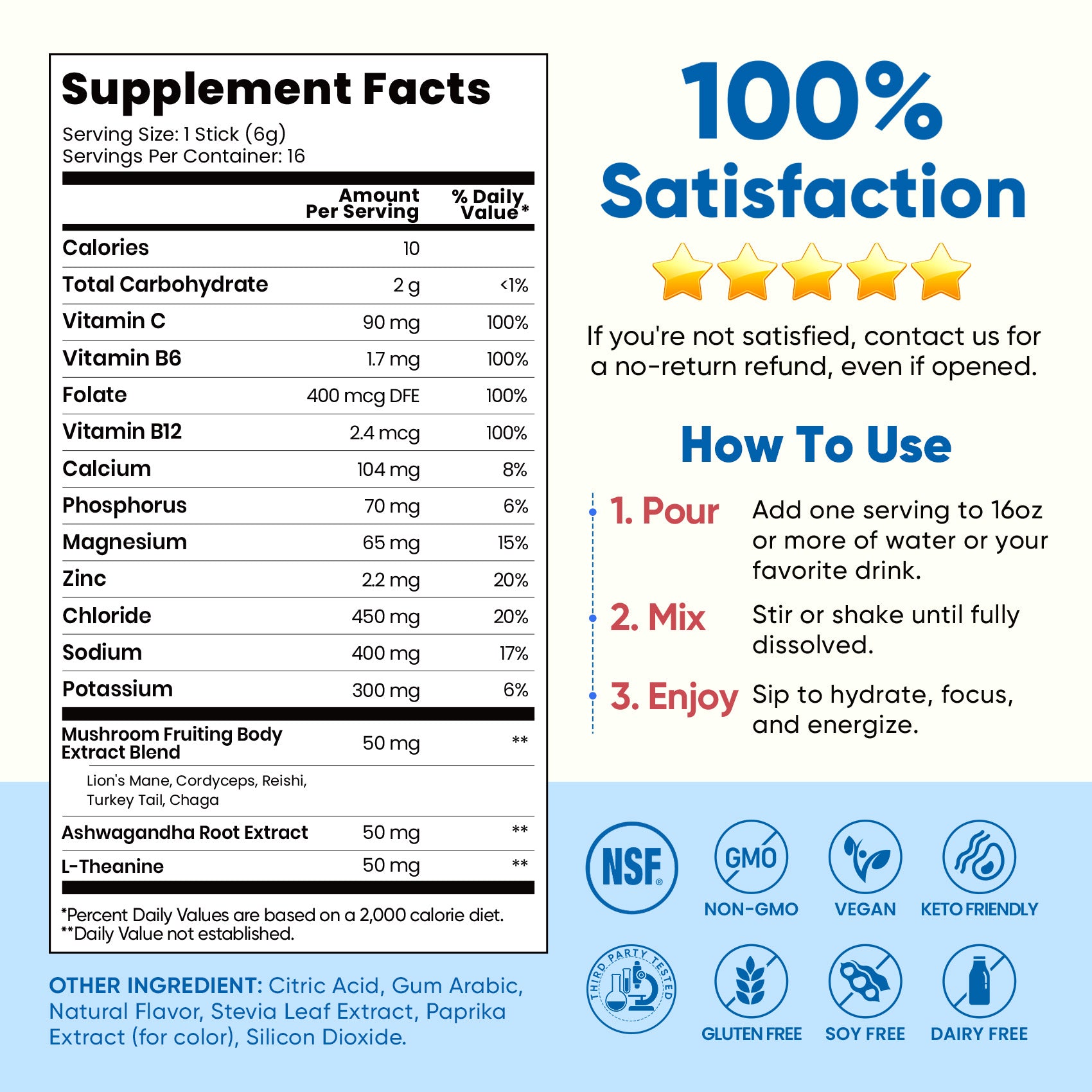 Focus Electrolyte Drink Mix