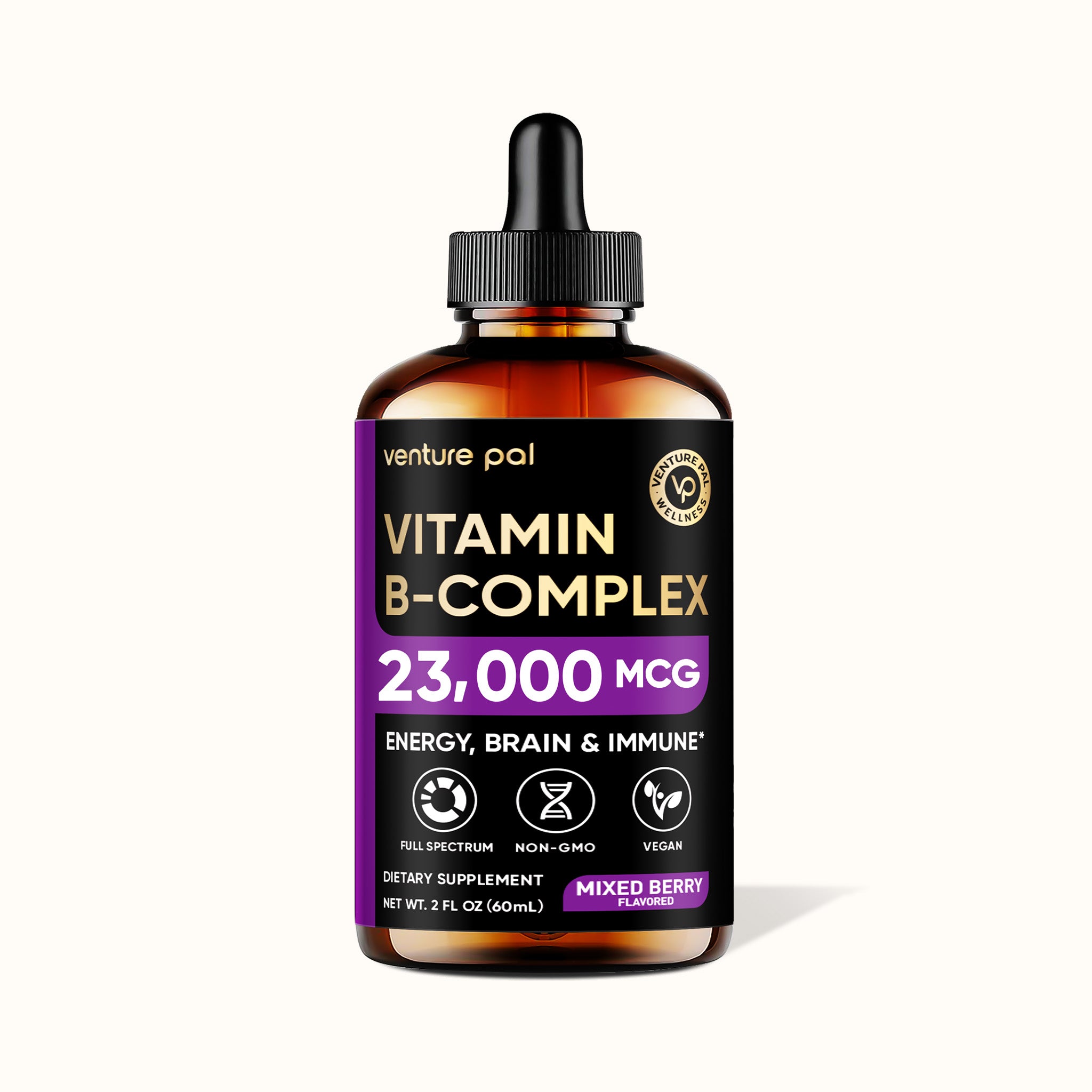 Vitamin B - complex - Mixed Berry - 200 mcg Liquid Drops
