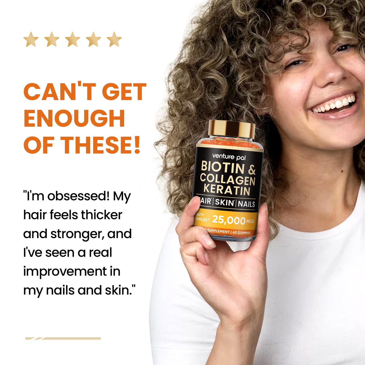 Venture Pal Biotin Gummies – Orange