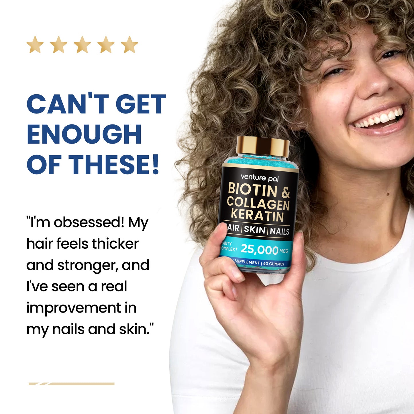 Venture Pal Biotin Gummies – Blueberry