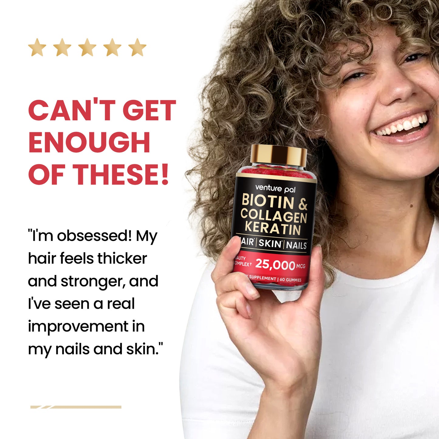 Venture Pal Biotin Gummies – Raspberry