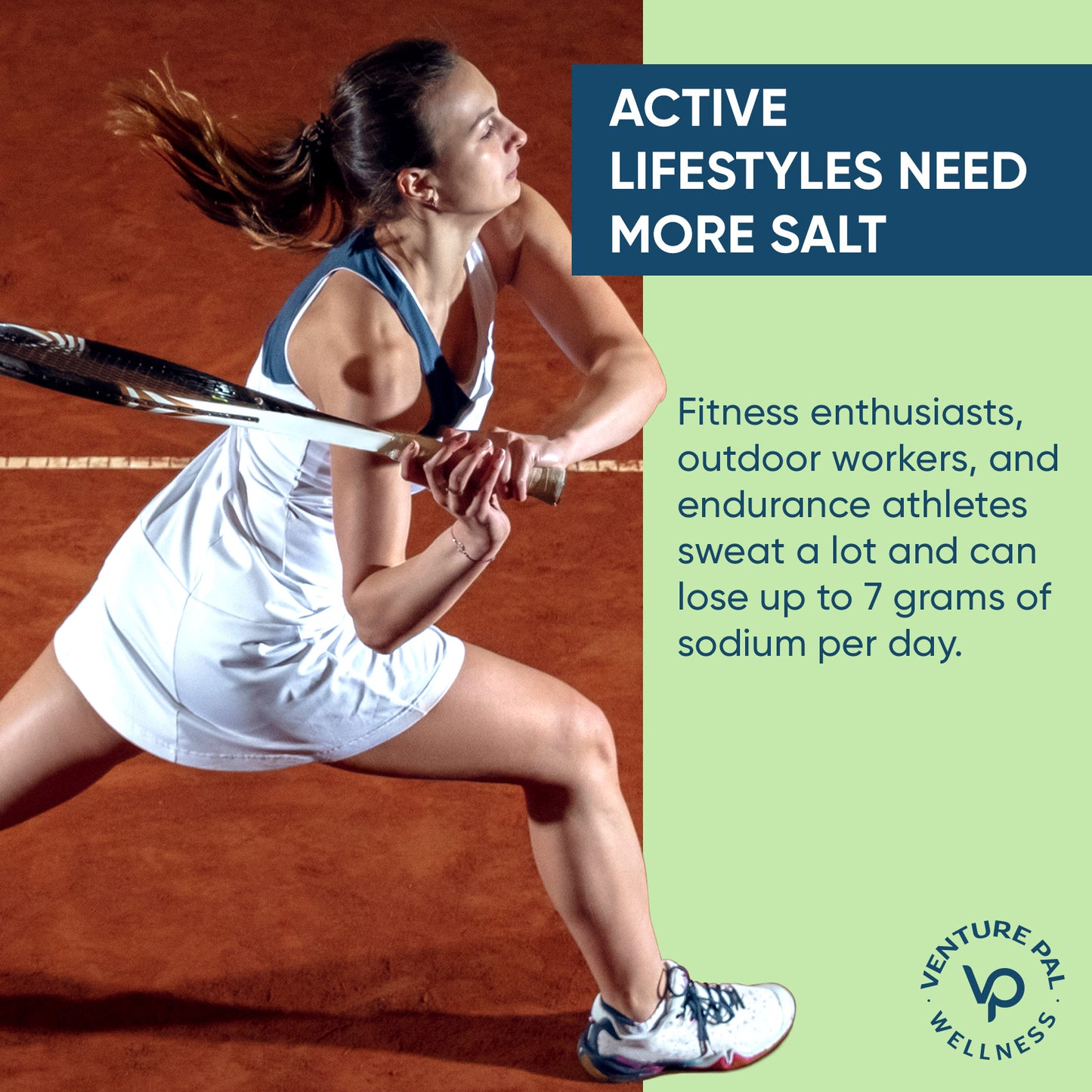 Venture Pal High Sodium Sugar Free Electrolytes Powder Packet - Lemon Lime Salt - 30 Sticks