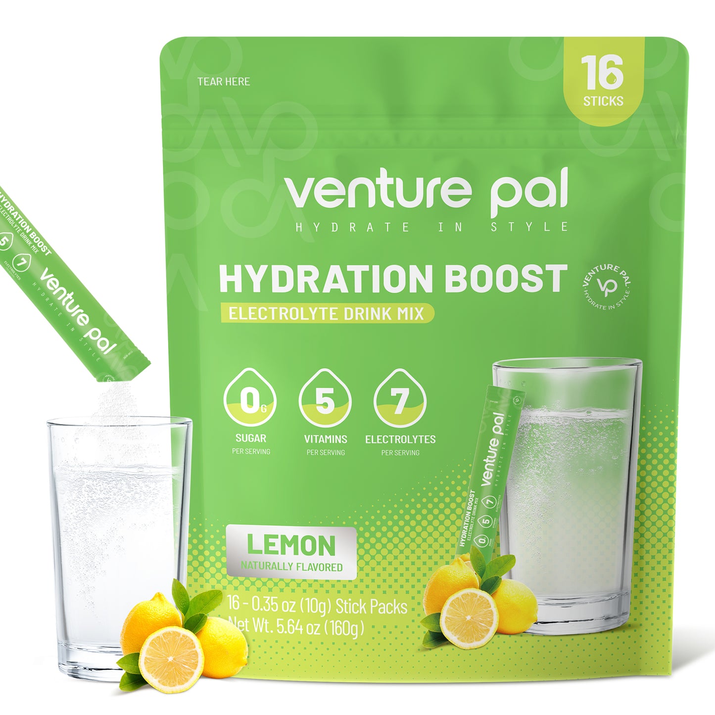 Venture Pal 35L Hiking Backpack and Zero Sugar Electrolyte Powder Lemon Flavor