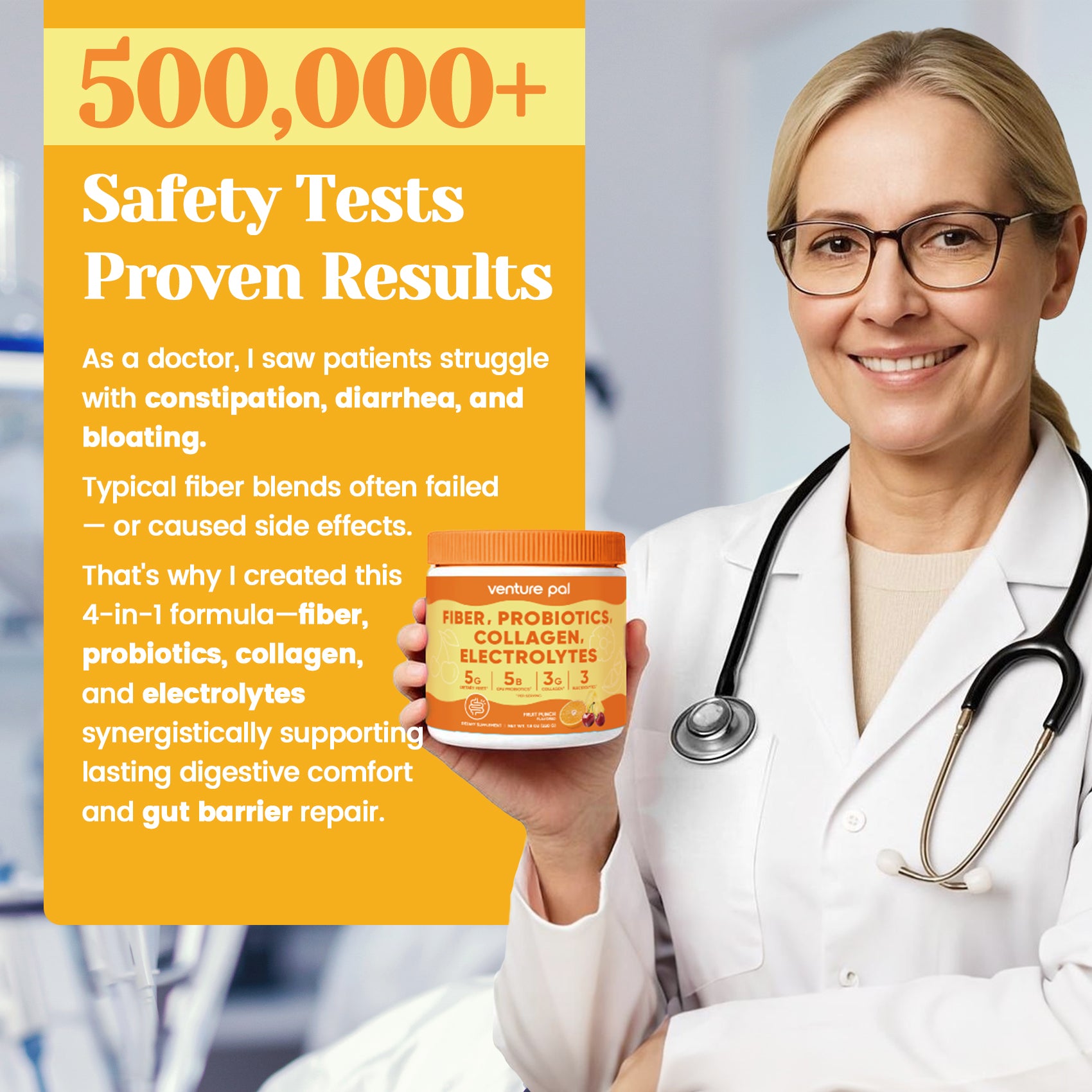 4-in-1 Fiber Supplement - Fruit Punch