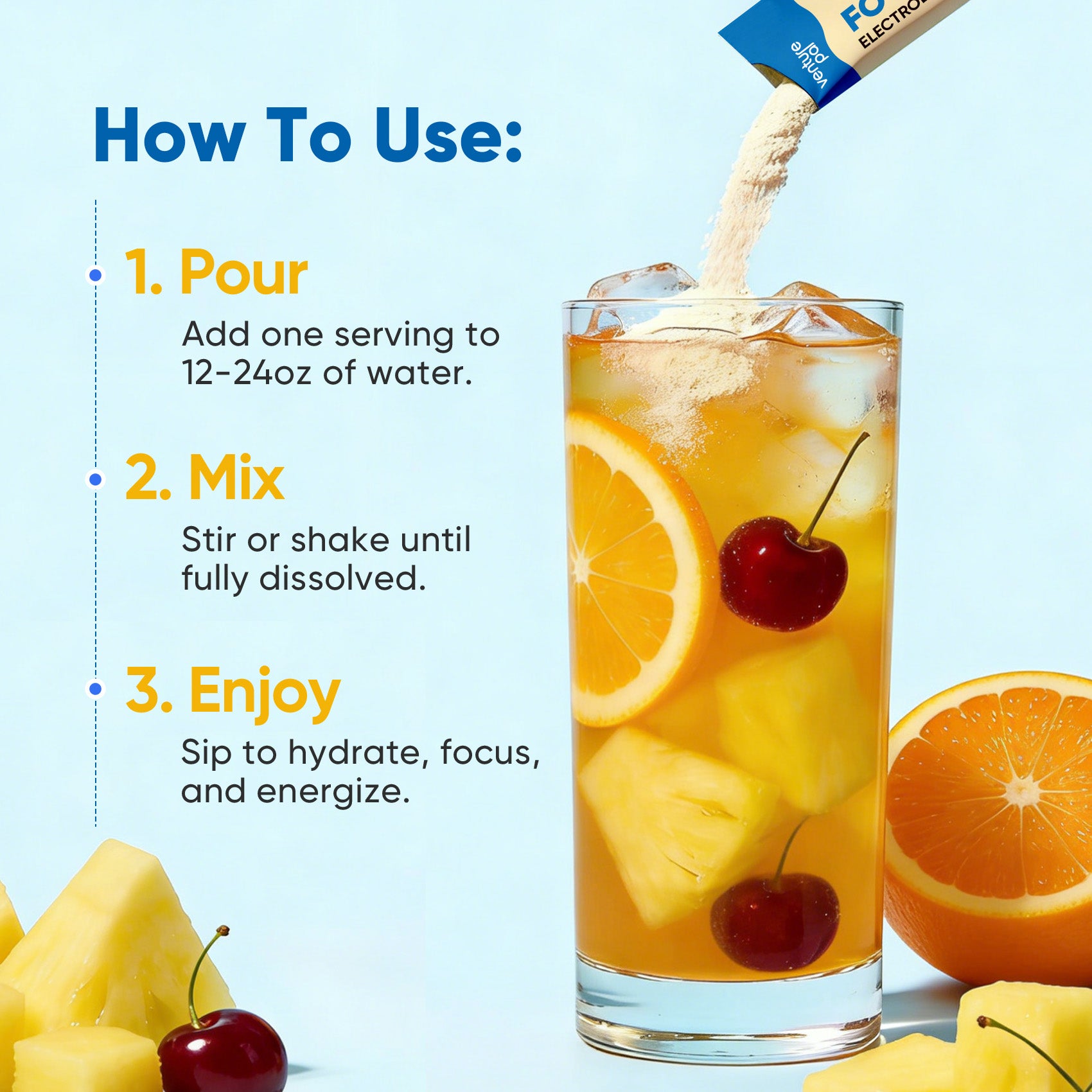 Focus Electrolyte Drink Mix - Fruit Punch