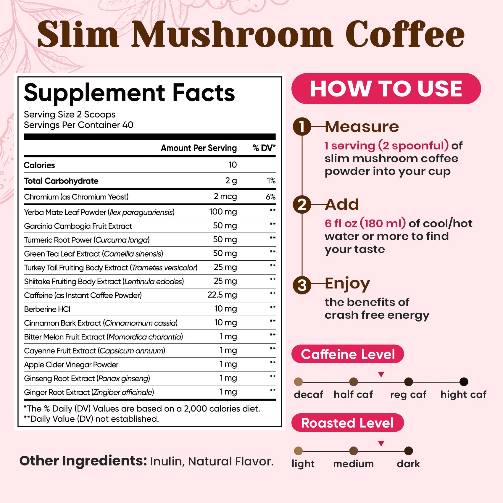 Slim Mushroom Coffee - 40 Servings