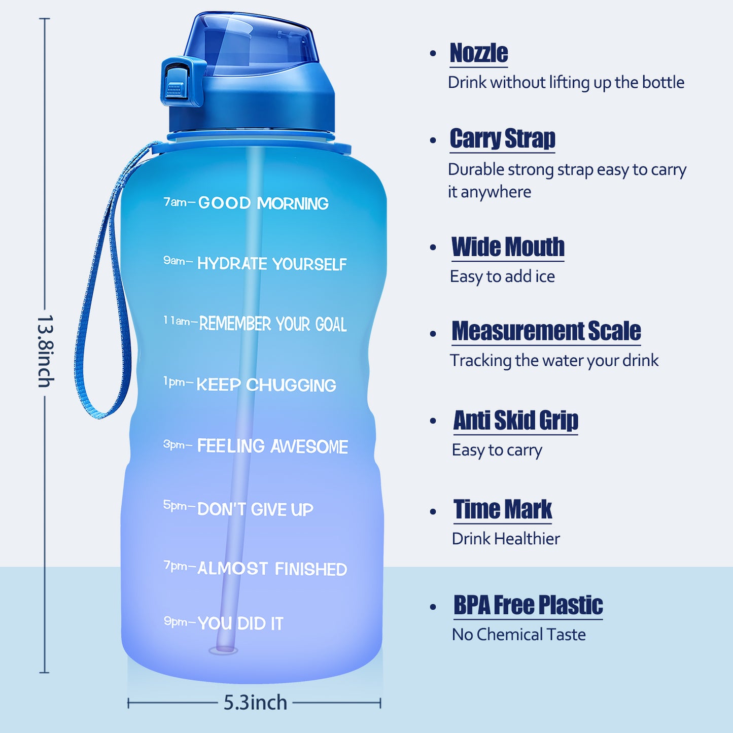 Khloe Kardashian's Venture Pal 128oz Motivational Water Bottle