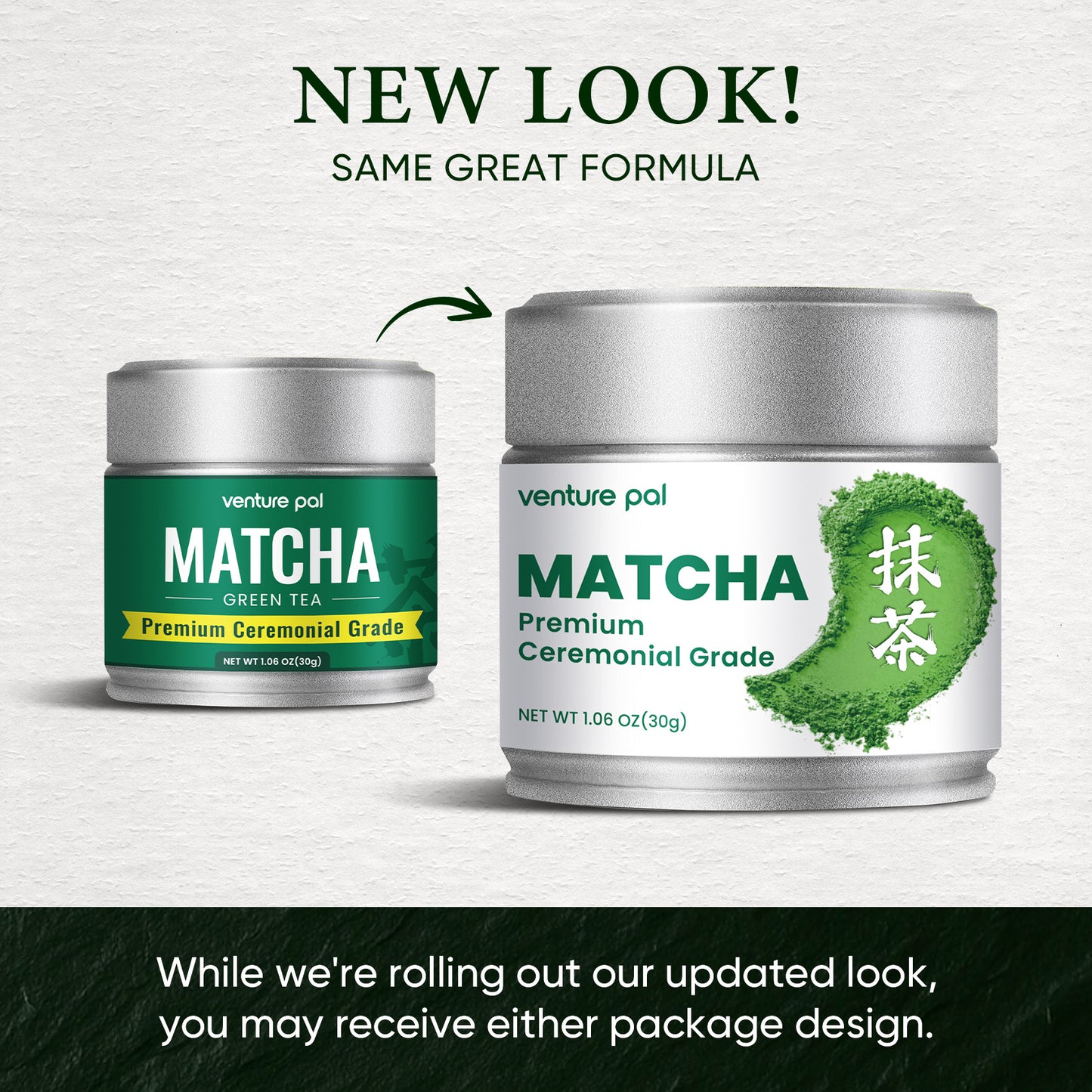 Venture Pal Ceremonial Grade Matcha Powder - 30g/1.06oz