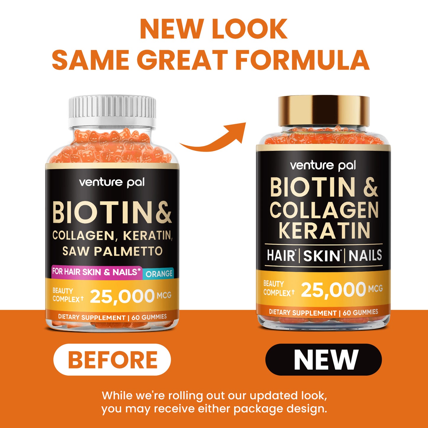 Venture Pal Biotin Gummies – Orange