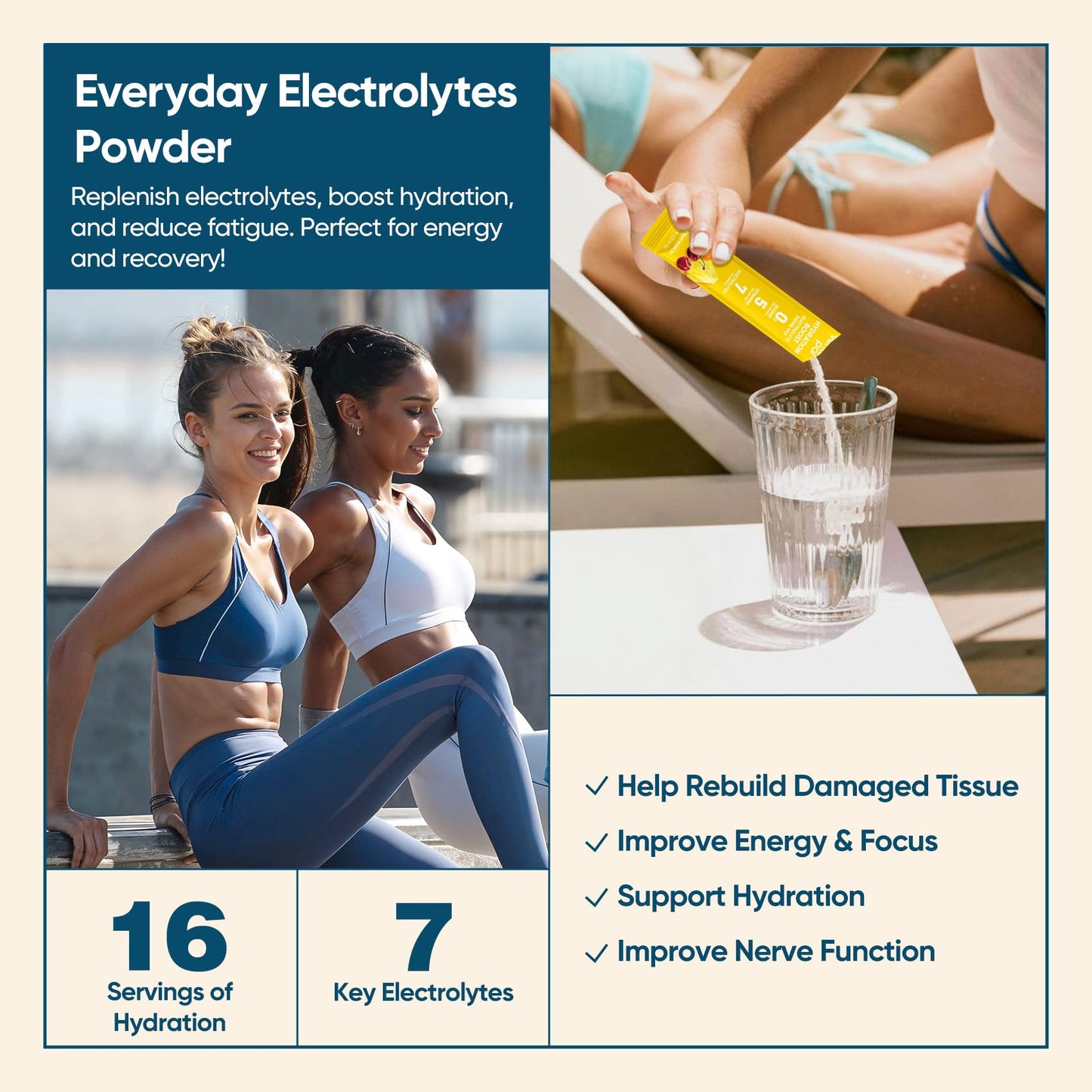 Venture Pal Sugar Free Electrolyte Powder Packets - Fruit Punch - 16 Sticks