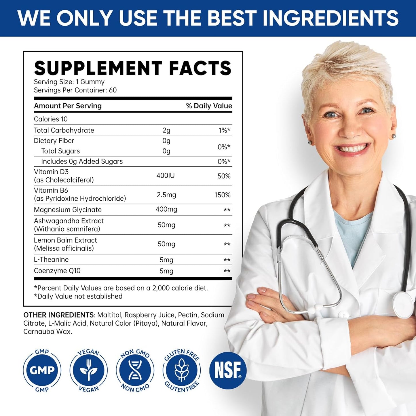 Venture Pal 60 Day Supply Magnesium Glycinate Gummies - Raspberry