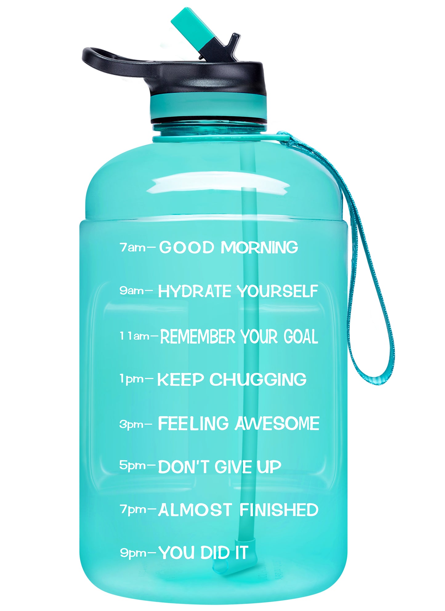 Venture Pal 64oz Motivational Quote Water Bottle with 2 Lids