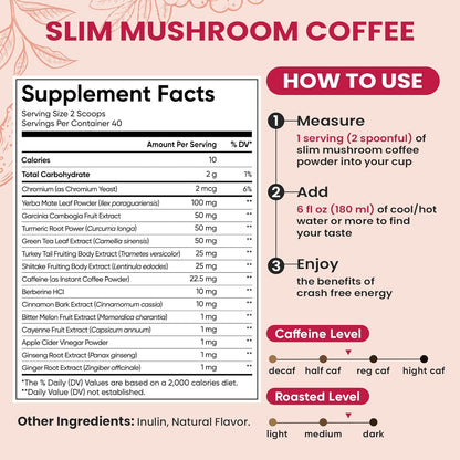 Venture Pal Slim Mushroom Coffee - 40 Servings