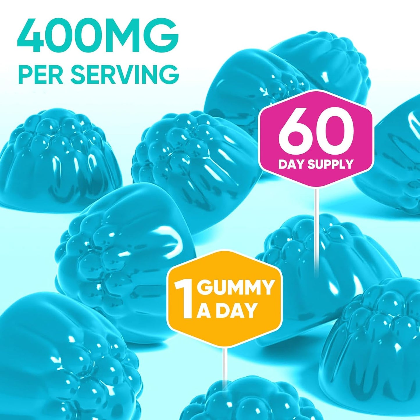 Venture Pal 60 Day Supply Magnesium Glycinate Gummies - Blueberry