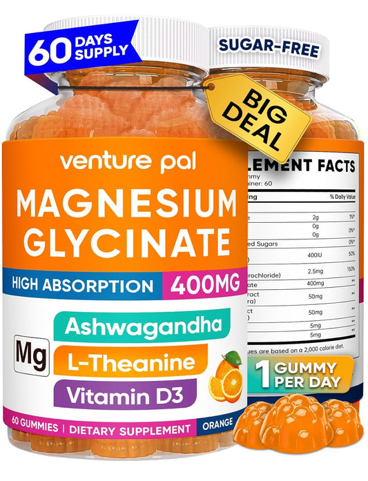 Venture Pal 60 Day Supply Magnesium Glycinate Gummies - Orange