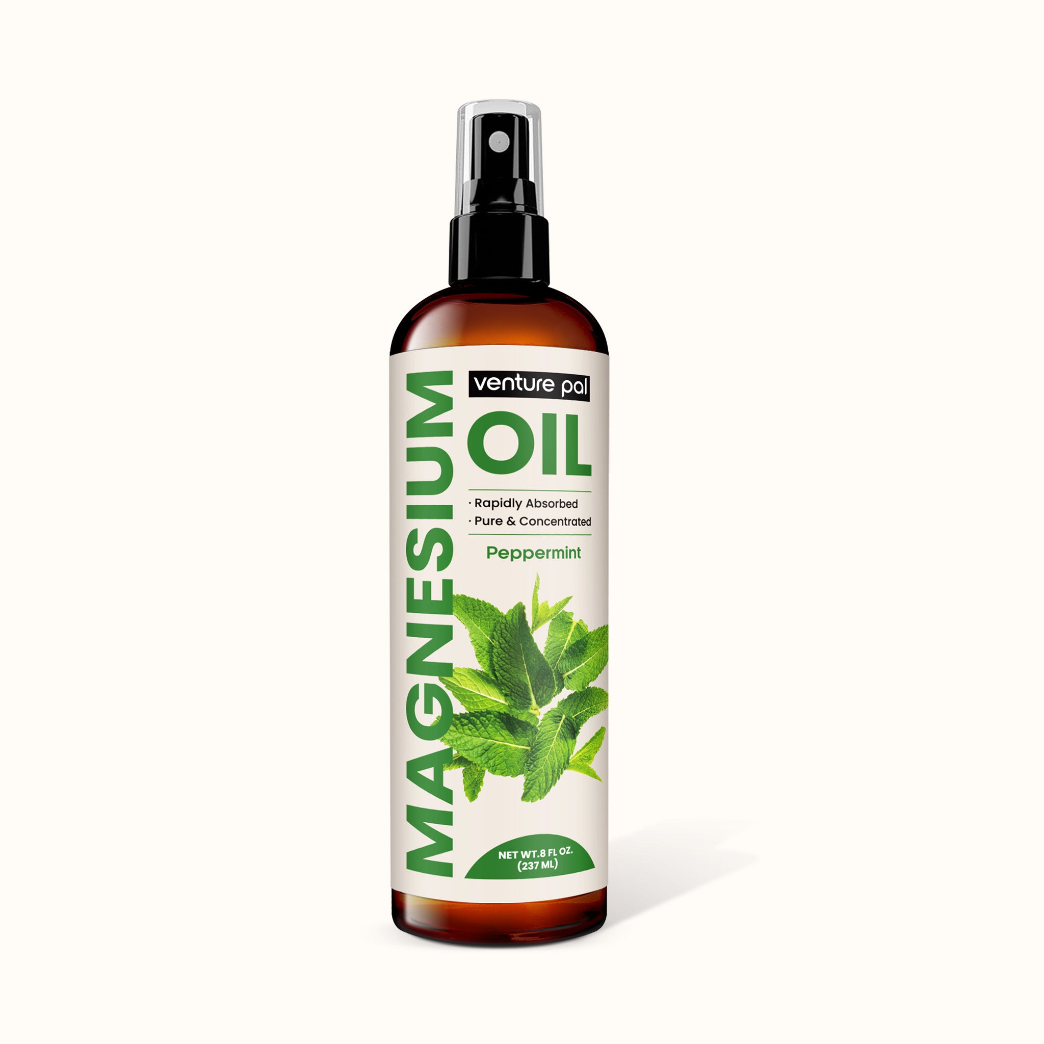 Venture Pal 100% Pure Magnesium Oil Spray - Peppermint - Big 8 oz