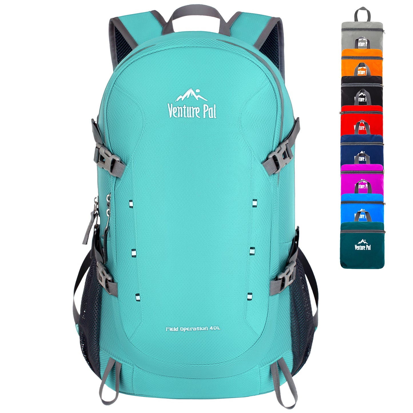 Venture Pal Mint Green 40L Nylon Backpack with Wet Pocket and Multi Compartment
