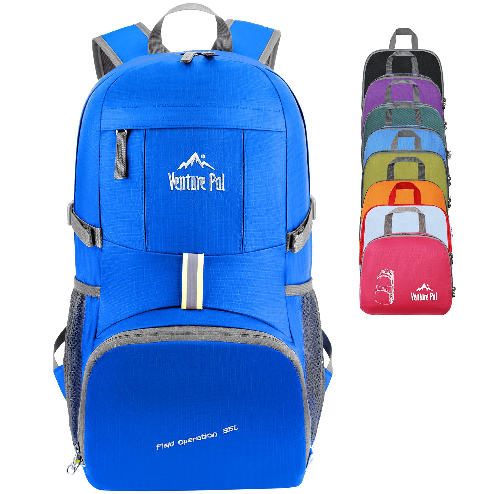 Venture Pal 35L Ultralight Lightweight Packable Foldable Travel Camping Hiking Outdoor Sports Backpack Daypack - Royal Blue