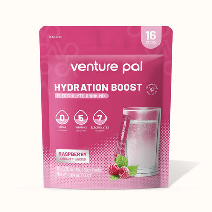 Sugar Free Electrolyte Powder Packets - Raspberry Flavor - 16 Sticks