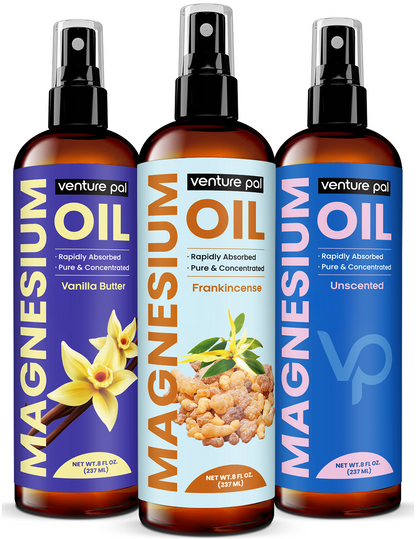 Venture Pal 100% Pure Magnesium Oil Spray - Frankincense - Big 8 oz