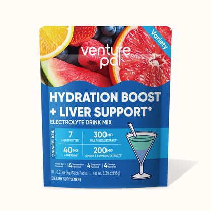 Liver Support Sugar Free Electrolyte Powder Packets - Variety- 16 Sticks