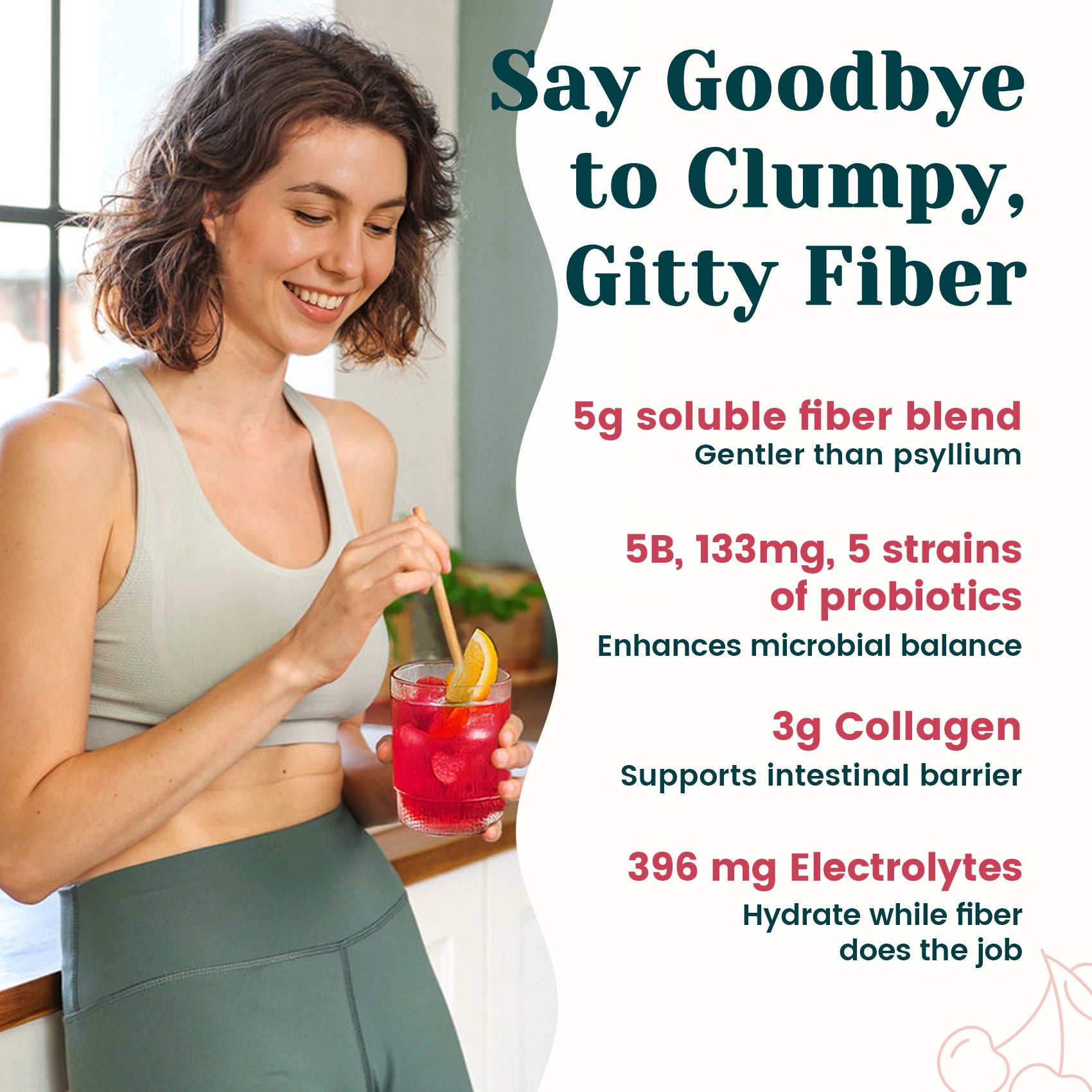 4-in-1 Fiber Supplement - Cherry