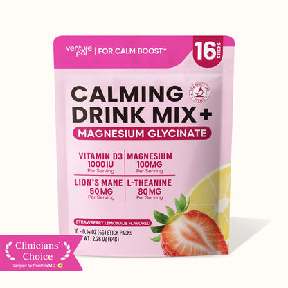Magnesium Glycinate Powdered Drink Mix - Strawberry Lemonade- 16 Sticks