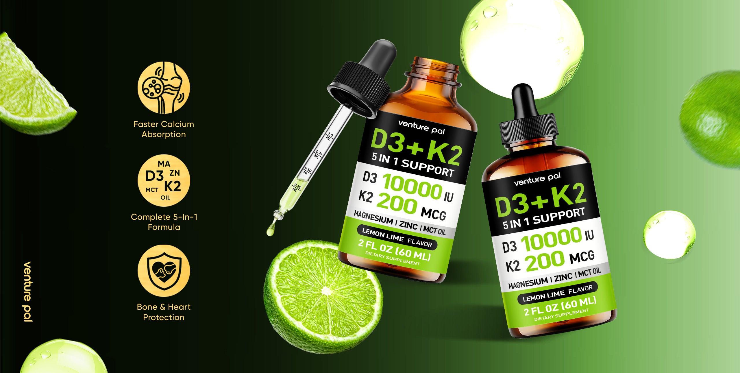 vitamin 2点 Amazon.com: VEV Corefeel Vitamin D3 K2 10,000 IU, 200 mcg MK-7