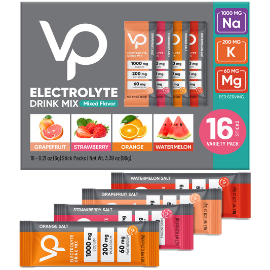 Venture Pal High Sodium Sugar Free Electrolytes Powder Packet - Variety Pack - 16 Sticks