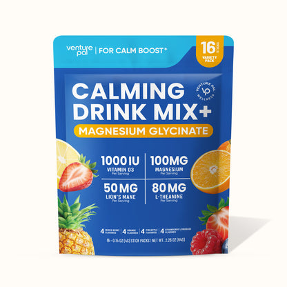 Magnesium Glycinate Powdered Drink Mix - Variety- 16 Sticks
